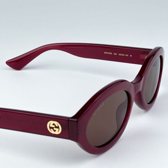 NEW Gucci GG1579S 004 Fuchsia Brown Unisex Oval Sunglasses GG 1579S - Picture 8 of 11